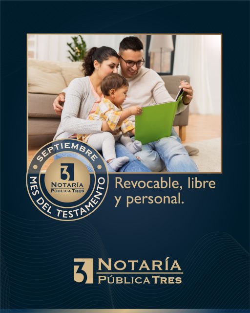📜 Tu voluntad merece quedar clara.

El testamento es un acto personal, libre y revocable:

👤 Personal: nadie puede hacerlo por ti.

🖊️ Libre: tú decides a quién heredar y bajo qué condiciones, dentro de lo que establece la ley.

🔄 Revocable: puedes modificarlo o revocarlo posteriormente.

Tener un testamento permite dejar formalmente establecida tu voluntad y puede ayudar a reducir incertidumbre, conflictos y complicaciones para tu familia al momento de llevar a cabo una sucesión.

💡 No se trata solamente de lo que tienes.
Se trata de decidir con tiempo y dejarlo claro.

📜 SEPTIEMBRE ES PARA OTORGAR.
#HerédalesTranquilidad

Este Mes del Testamento, acércate a Notaría Pública Tres BCS. Resuelve tus dudas, conoce los requisitos e inicia tu proceso.

📍 Isabel la Católica #2100-1, Esq. Allende, Centro, La Paz, B.C.S.
🕐 Lunes a viernes | 9:00–17:00 h
📞 612 175 2700
📧 info@notaria3bcs.com

#MesDelTestamento #Testamento #CertezaJurídica #LaPazBCS #Notariado